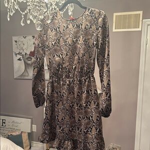 Joe Fresh Elegant Snake Print Dress XS